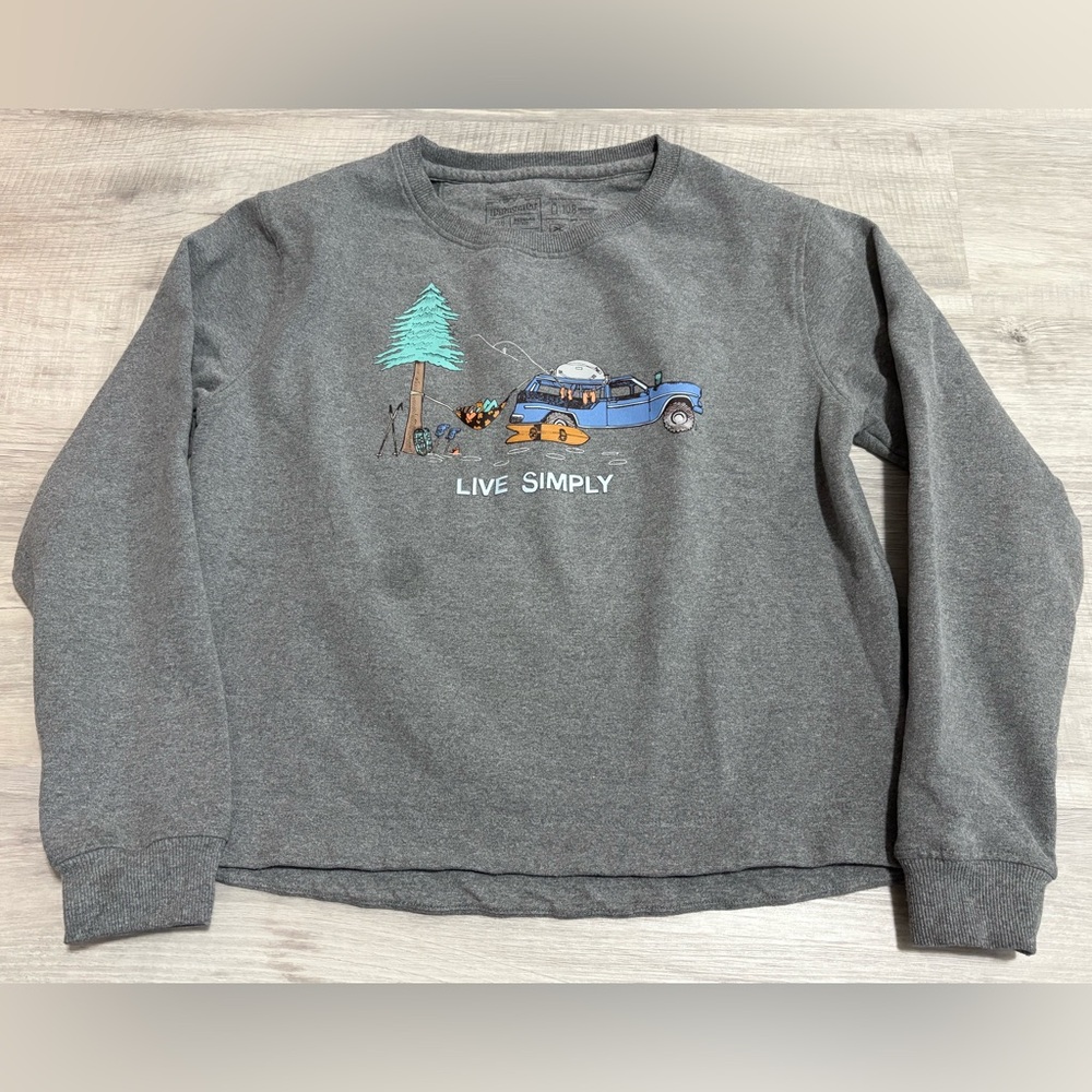 🔥Patagonia Gray Sweatshirt with Outdoor Graphic